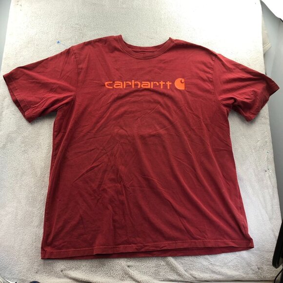 Carhartt Mens T-Shirt Size 3XL Short Sleeve Red Graphic Tee Original Fit Casual - Picture 9 of 10